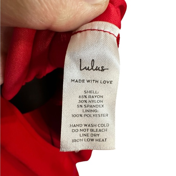 Lulus Dreaming About You Red Long Sleeve Maxi Dress Sz L - Picture 12 of 13